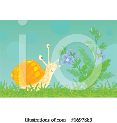 Royalty-Free (RF) Snail Clipart Illustration by Alex Bannykh - Stock Sample #1697885