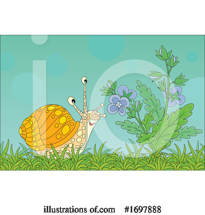 Royalty-Free (RF) Snail Clipart Illustration by Alex Bannykh - Stock Sample #1697888