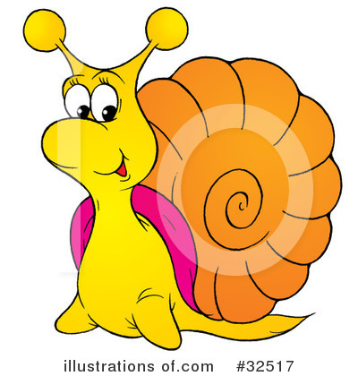 Royalty-Free (RF) Snail Clipart Illustration by Alex Bannykh - Stock Sample #32517
