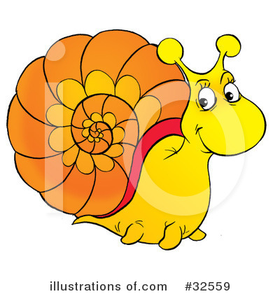 Royalty-Free (RF) Snail Clipart Illustration by Alex Bannykh - Stock Sample #32559
