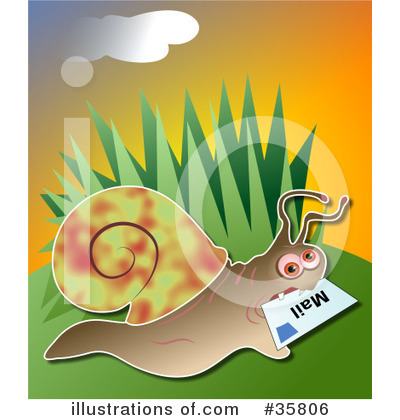 Royalty-Free (RF) Snail Clipart Illustration by Prawny - Stock Sample #35806