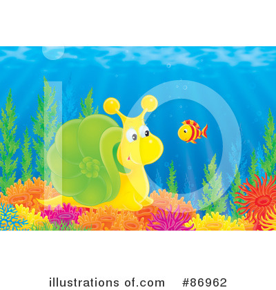 Royalty-Free (RF) Snail Clipart Illustration by Alex Bannykh - Stock Sample #86962