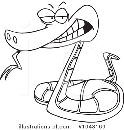 Royalty-Free (RF) Snake Clipart Illustration by toonaday - Stock Sample #1048169