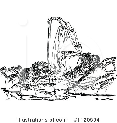 Royalty-Free (RF) Snake Clipart Illustration by Prawny Vintage - Stock Sample #1120594