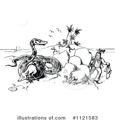 Royalty-Free (RF) Snake Clipart Illustration by Prawny Vintage - Stock Sample #1121583