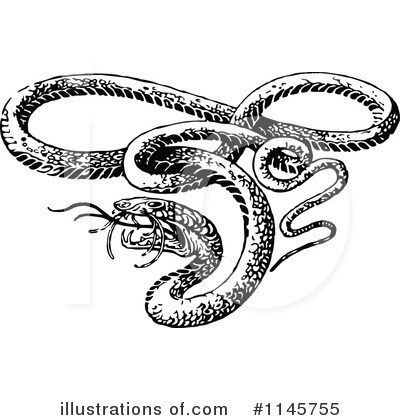 Royalty-Free (RF) Snake Clipart Illustration by Prawny Vintage - Stock Sample #1145755