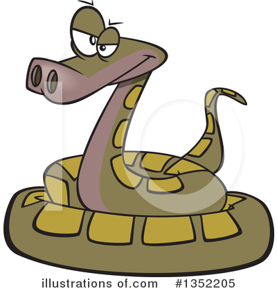 Royalty-Free (RF) Snake Clipart Illustration by toonaday - Stock Sample #1352205