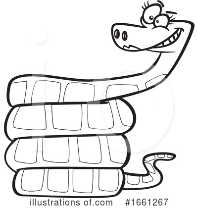 Royalty-Free (RF) Snake Clipart Illustration by toonaday - Stock Sample #1661267