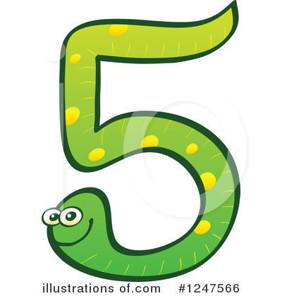 Royalty-Free (RF) Snake Number Clipart Illustration by Zooco - Stock Sample #1247566