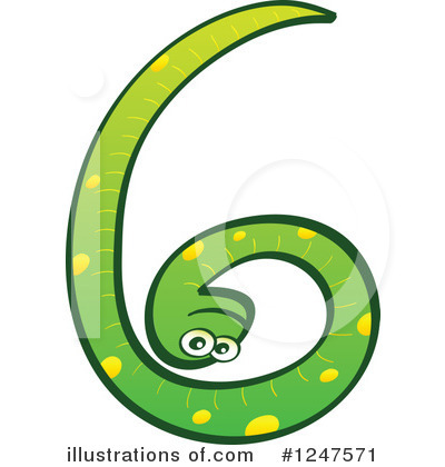 Royalty-Free (RF) Snake Number Clipart Illustration by Zooco - Stock Sample #1247571