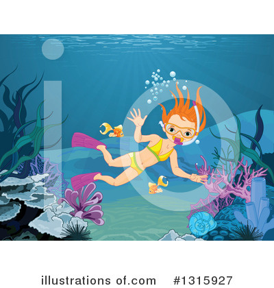 Royalty-Free (RF) Snorkel Clipart Illustration by Pushkin - Stock Sample #1315927