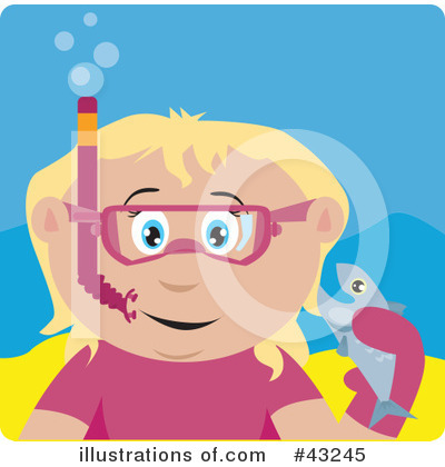Snorkeling Clipart #43245 by Dennis Holmes Designs