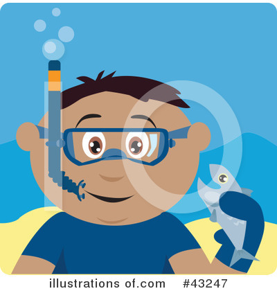 Snorkeling Clipart #43247 by Dennis Holmes Designs