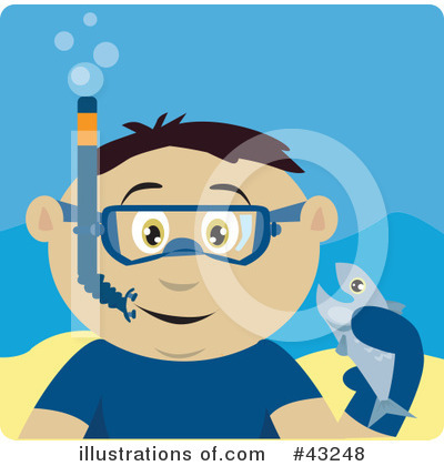 Snorkeling Clipart #43248 by Dennis Holmes Designs
