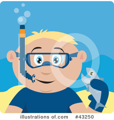 Royalty-Free (RF) Snorkel Clipart Illustration by Dennis Holmes Designs - Stock Sample #43250