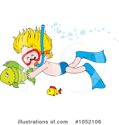 Royalty-Free (RF) Snorkeling Clipart Illustration by Alex Bannykh - Stock Sample #1052106