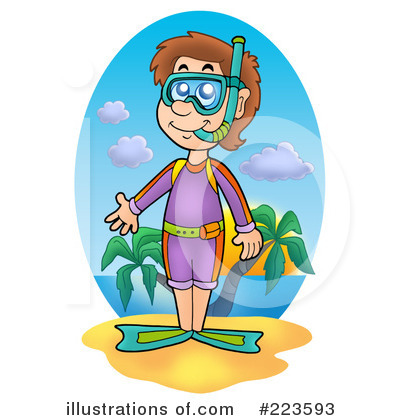 Royalty-Free (RF) Snorkeling Clipart Illustration by visekart - Stock Sample #223593