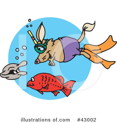 Royalty-Free (RF) Snorkeling Clipart Illustration by Dennis Holmes Designs - Stock Sample #43002