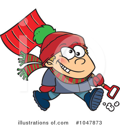 Royalty-Free (RF) Snow Shovel Clipart Illustration by toonaday - Stock Sample #1047873