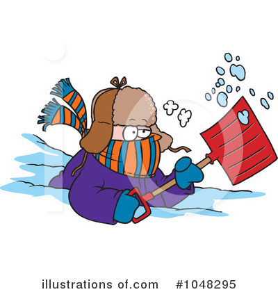 Snow Shovel Clipart #1048295 - Illustration by toonaday
