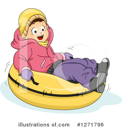 Royalty-Free (RF) Snow Tubing Clipart Illustration by BNP Design Studio - Stock Sample #1271796