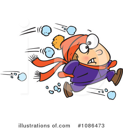 Royalty-Free (RF) Snowball Fight Clipart Illustration by toonaday - Stock Sample #1086473