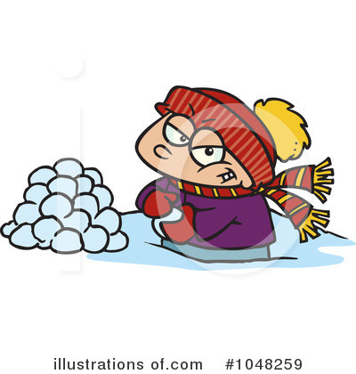 Snowball Fight Clipart #1048259 by toonaday