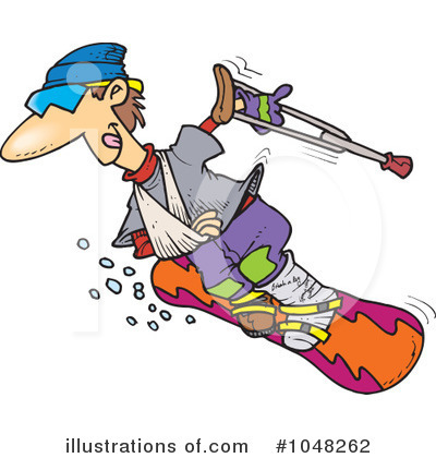Royalty-Free (RF) Snowboarding Clipart Illustration by toonaday - Stock Sample #1048262
