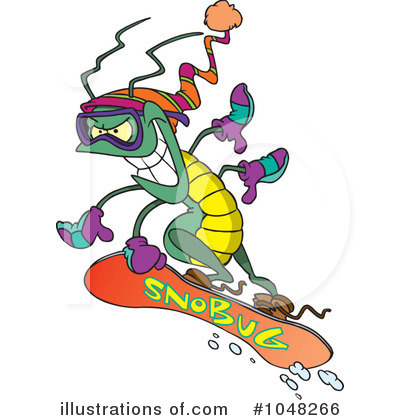 Royalty-Free (RF) Snowboarding Clipart Illustration by toonaday - Stock Sample #1048266