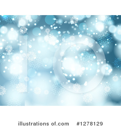 Royalty-Free (RF) Snowflake Background Clipart Illustration by KJ Pargeter - Stock Sample #1278129