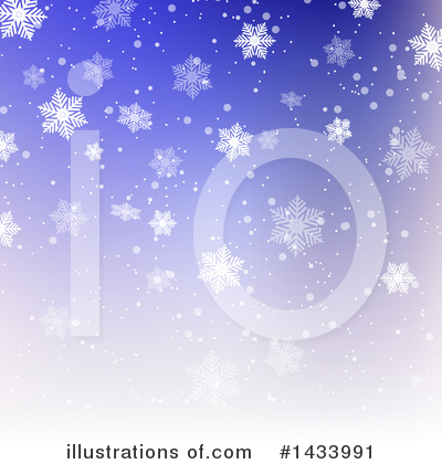 Royalty-Free (RF) Snowflake Background Clipart Illustration by KJ Pargeter - Stock Sample #1433991