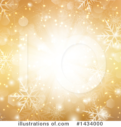 Royalty-Free (RF) Snowflake Background Clipart Illustration by KJ Pargeter - Stock Sample #1434000