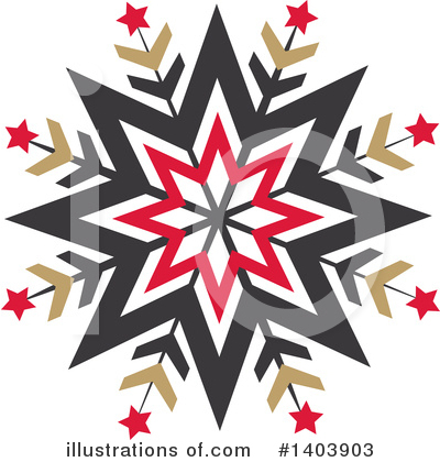 Royalty-Free (RF) Snowflake Clipart Illustration by Cherie Reve - Stock Sample #1403903