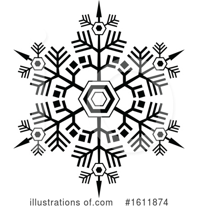 Royalty-Free (RF) Snowflake Clipart Illustration by dero - Stock Sample #1611874