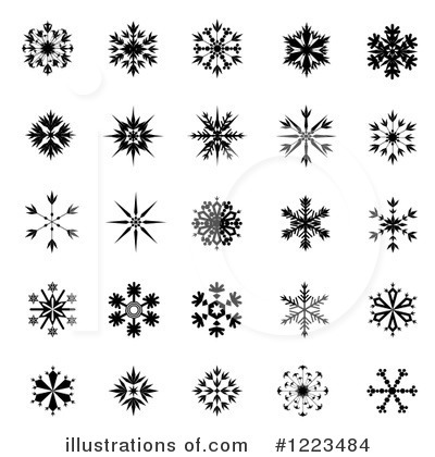 Royalty-Free (RF) Snowflakes Clipart Illustration by vectorace - Stock Sample #1223484