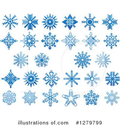 Royalty-Free (RF) Snowflakes Clipart Illustration by Vector Tradition SM - Stock Sample #1279799
