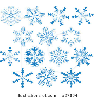 Royalty-Free (RF) Snowflakes Clipart Illustration by KJ Pargeter - Stock Sample #27664