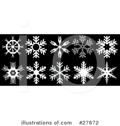 Royalty-Free (RF) Snowflakes Clipart Illustration by KJ Pargeter - Stock Sample #27672