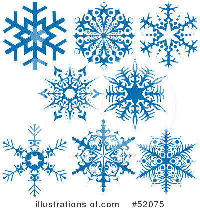 Royalty-Free (RF) Snowflakes Clipart Illustration by dero - Stock Sample #52075