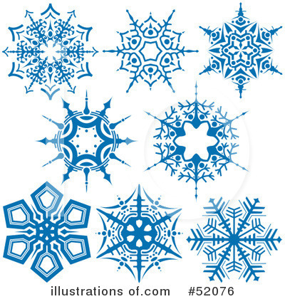 Royalty-Free (RF) Snowflakes Clipart Illustration by dero - Stock Sample #52076