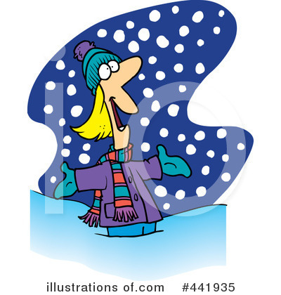 Royalty-Free (RF) Snowing Clipart Illustration by toonaday - Stock Sample #441935