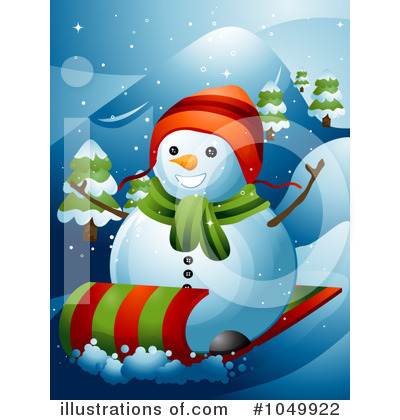 Royalty-Free (RF) Snowman Clipart Illustration by BNP Design Studio - Stock Sample #1049922