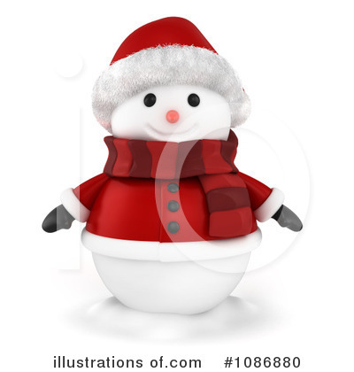 Royalty-Free (RF) Snowman Clipart Illustration by BNP Design Studio - Stock Sample #1086880