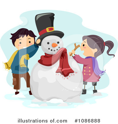 Royalty-Free (RF) Snowman Clipart Illustration by BNP Design Studio - Stock Sample #1086888