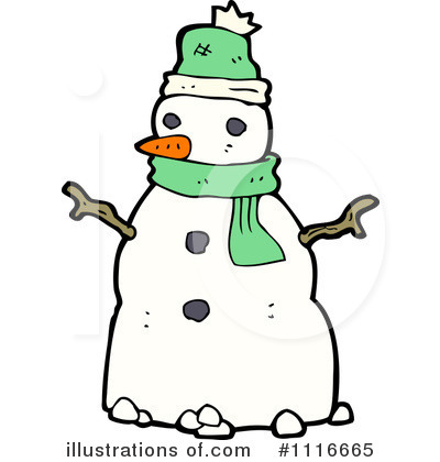 Royalty-Free (RF) Snowman Clipart Illustration by lineartestpilot - Stock Sample #1116665