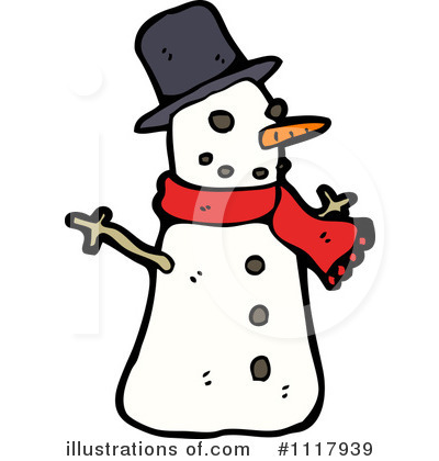 Royalty-Free (RF) Snowman Clipart Illustration by lineartestpilot - Stock Sample #1117939