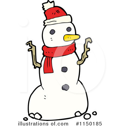Royalty-Free (RF) Snowman Clipart Illustration by lineartestpilot - Stock Sample #1150185