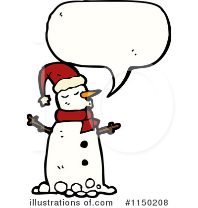 Royalty-Free (RF) Snowman Clipart Illustration by lineartestpilot - Stock Sample #1150208