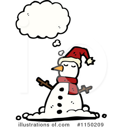 Royalty-Free (RF) Snowman Clipart Illustration by lineartestpilot - Stock Sample #1150209