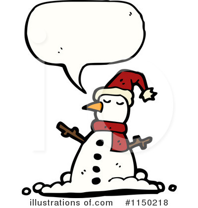 Royalty-Free (RF) Snowman Clipart Illustration by lineartestpilot - Stock Sample #1150218